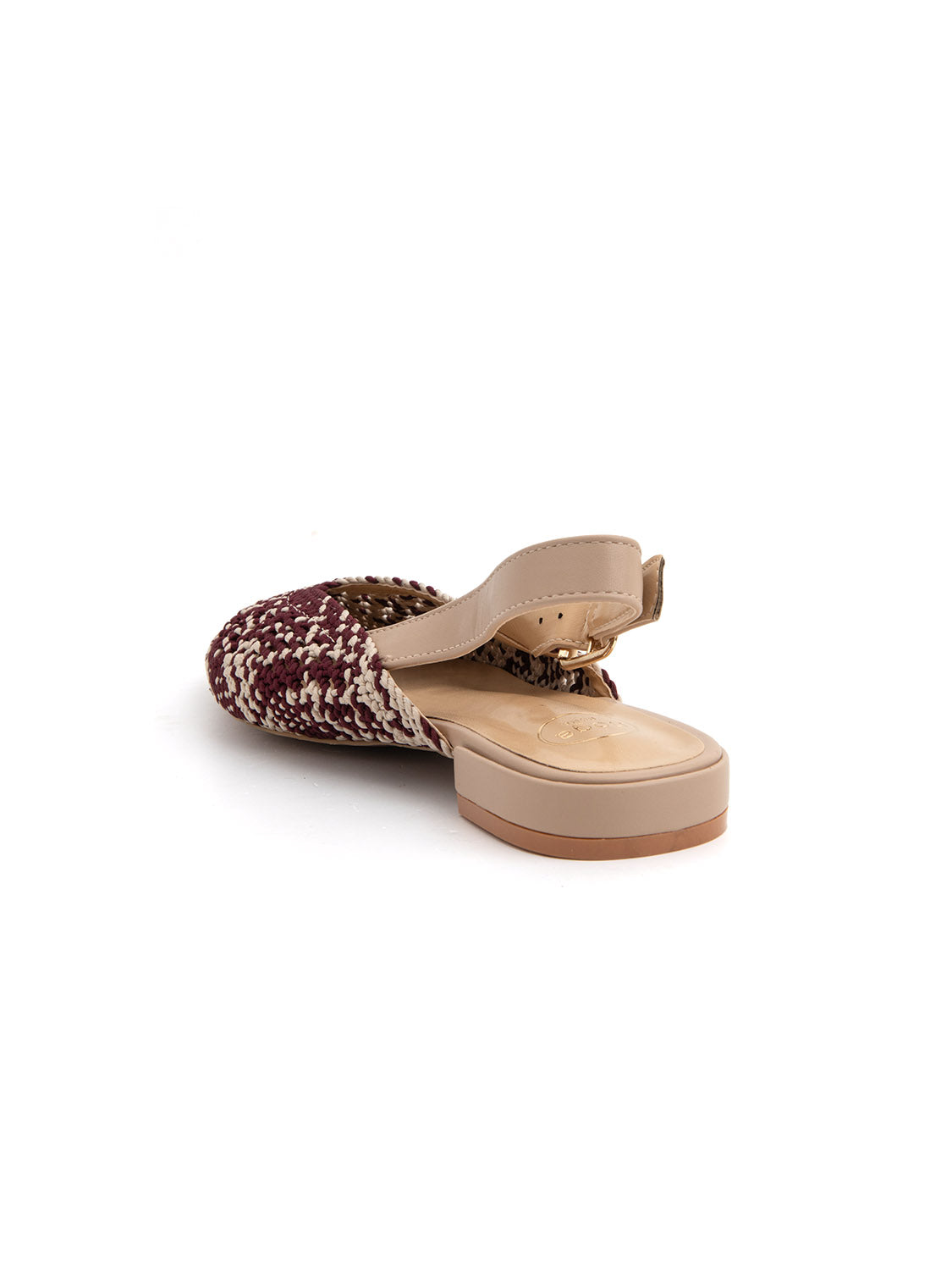 Slingback chic-fabric bicolore - BEIGE