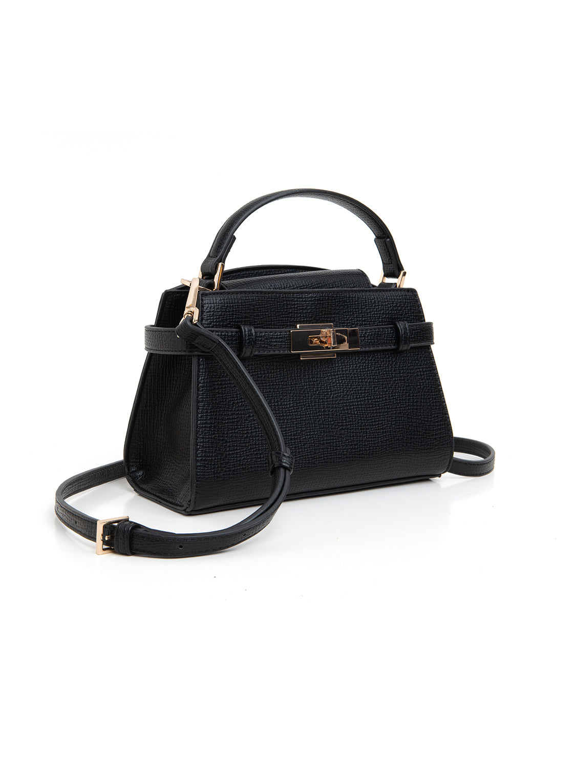 Mini handbag strutturata - NERO