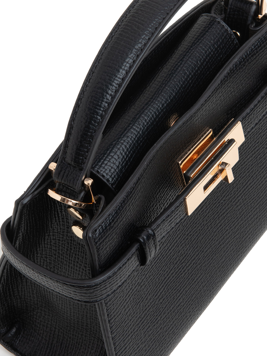 Mini handbag strutturata - NERO