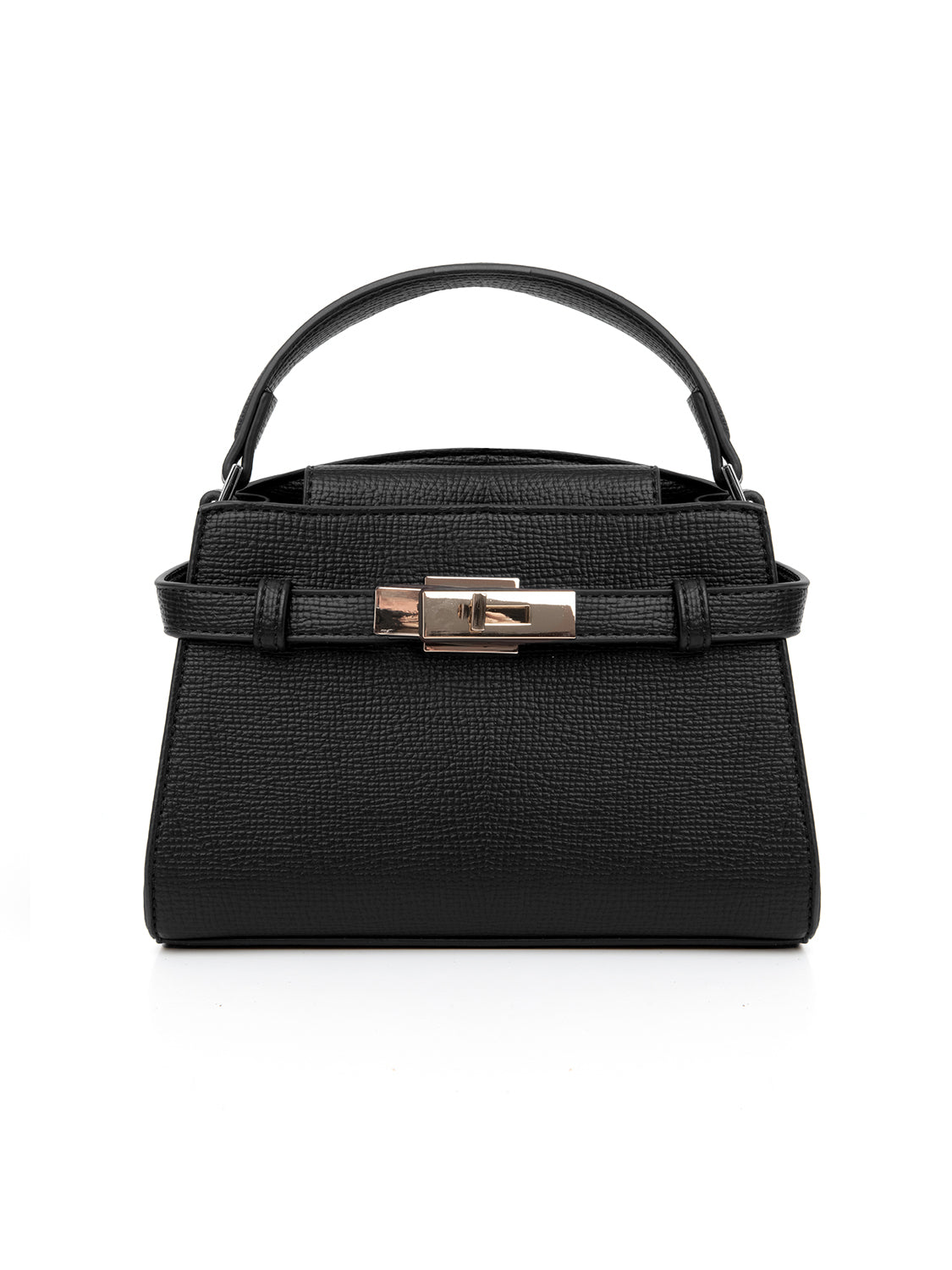 Mini handbag strutturata - NERO