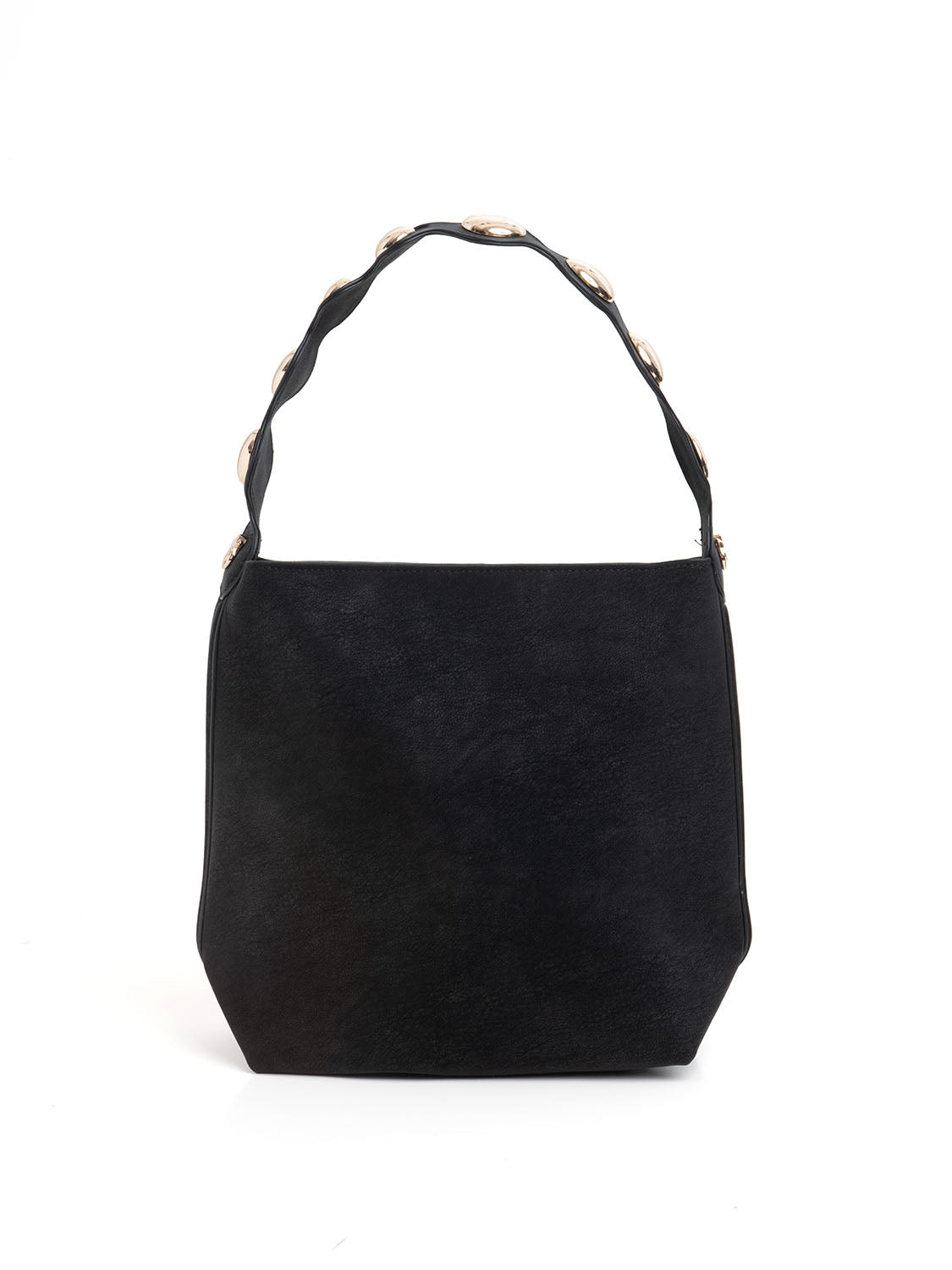 Borsa verticale placcata - NERO