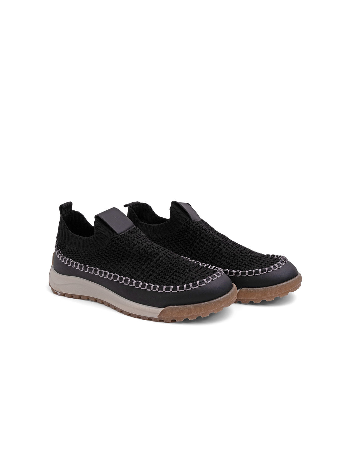 Braided Slip-On Sneaker - BLACK