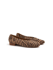 Ballerina con scollo a cuore e tacco 2 cm - ZEBRA