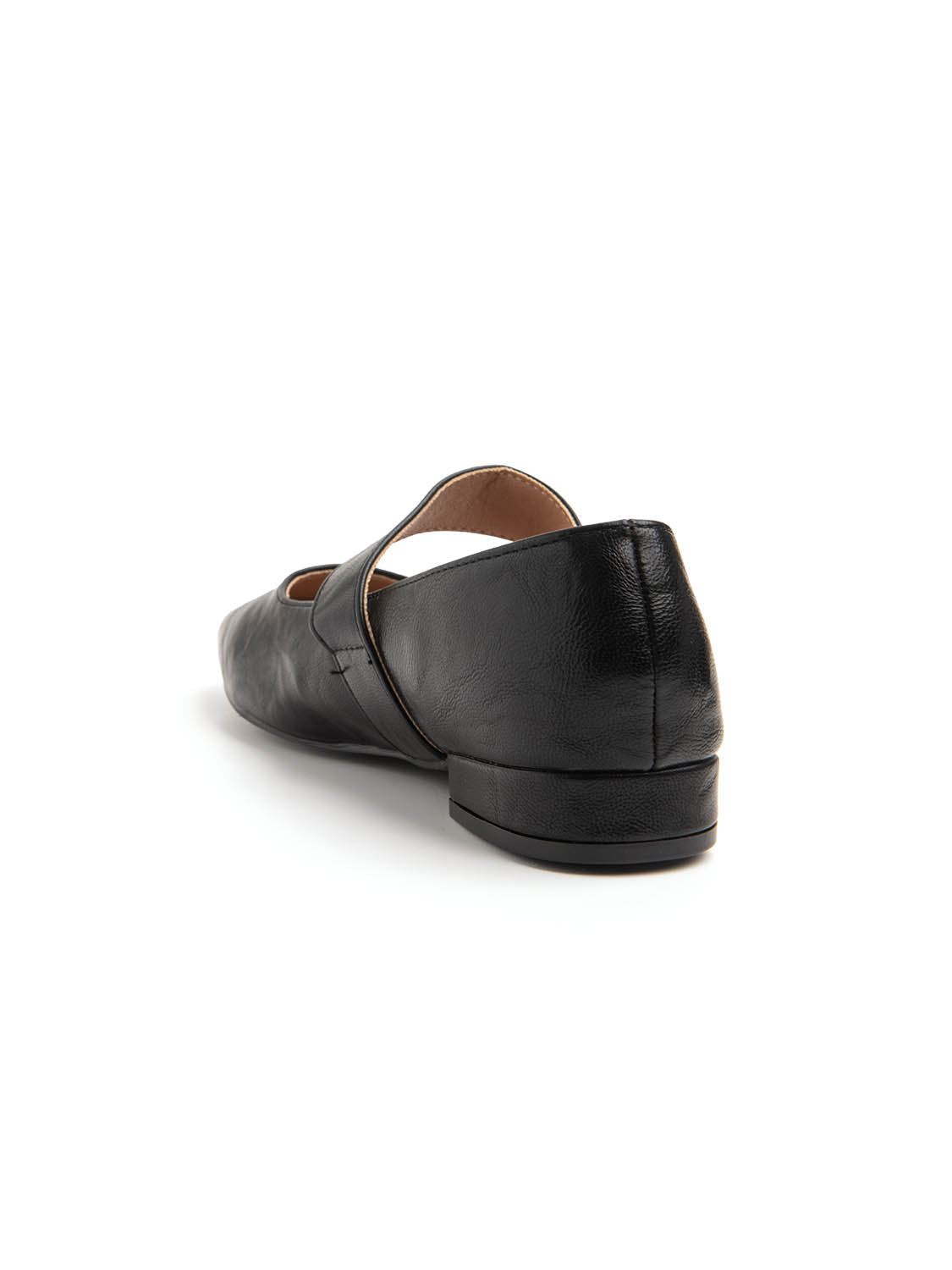 Ballerina a punta con cinturino placcato - NERO