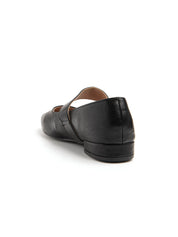 Ballerina a punta con cinturino placcato - NERO