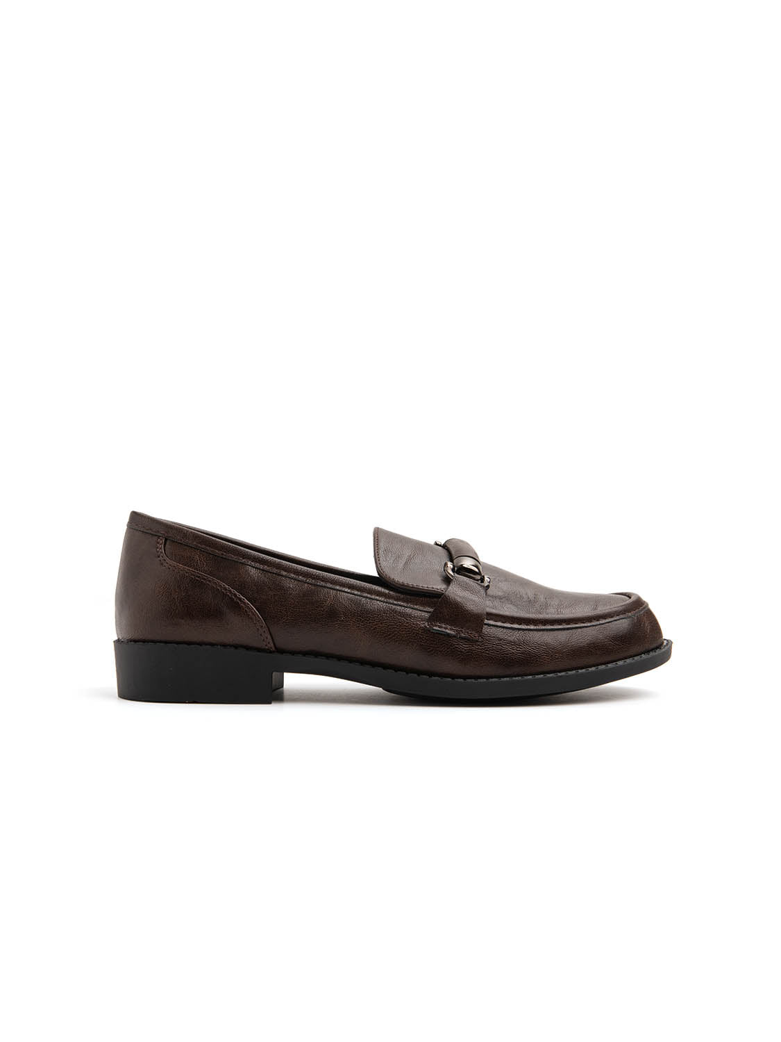 Mocassino slim-line con morsetto - MARRONE