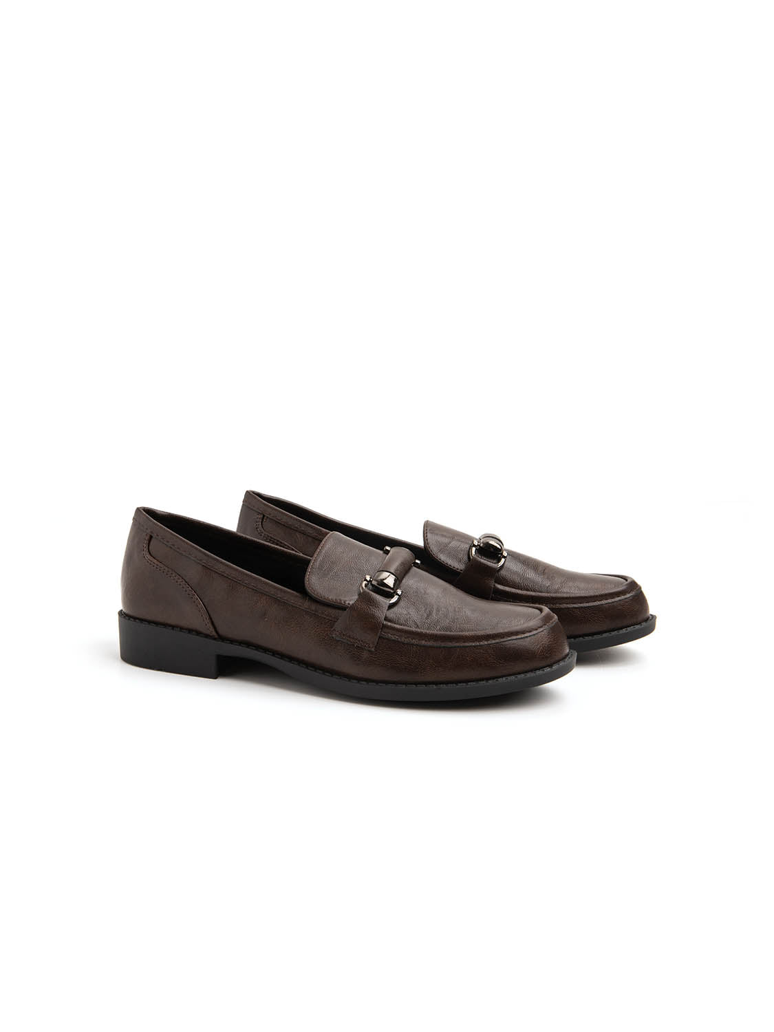 Mocassino slim-line con morsetto - MARRONE