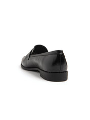 Mocassino slim a punta con fascia penny - NERO
