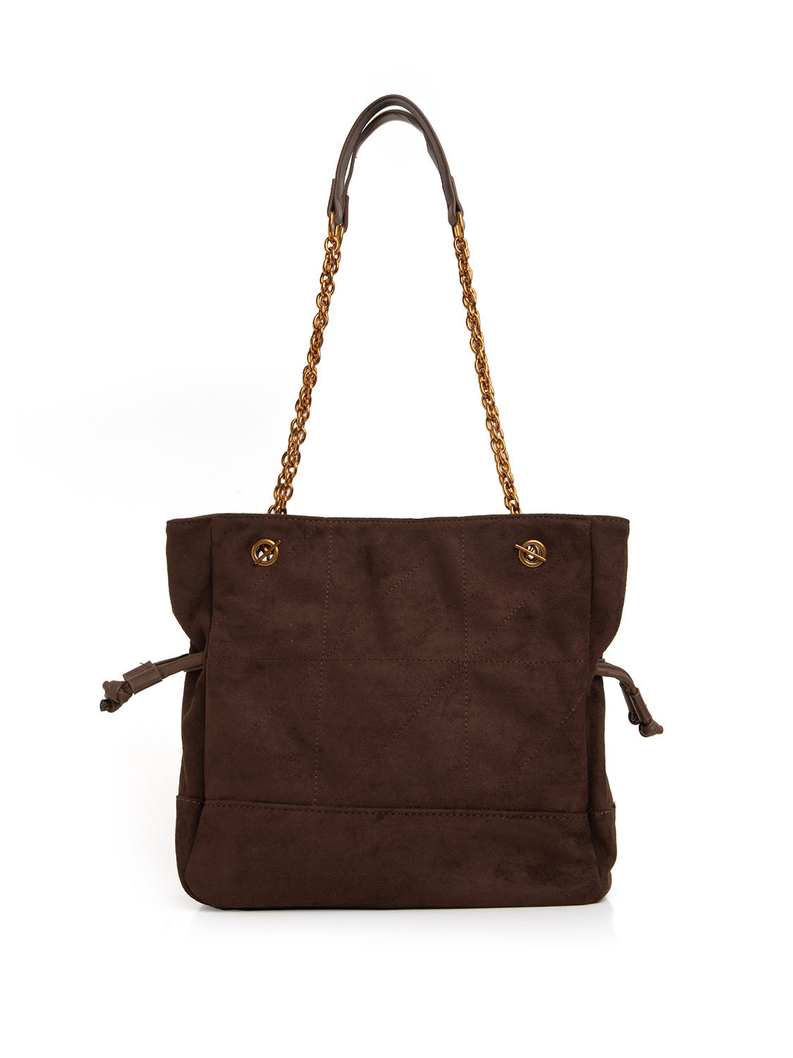 Borsa slouchy trapuntata - CAFFÈ