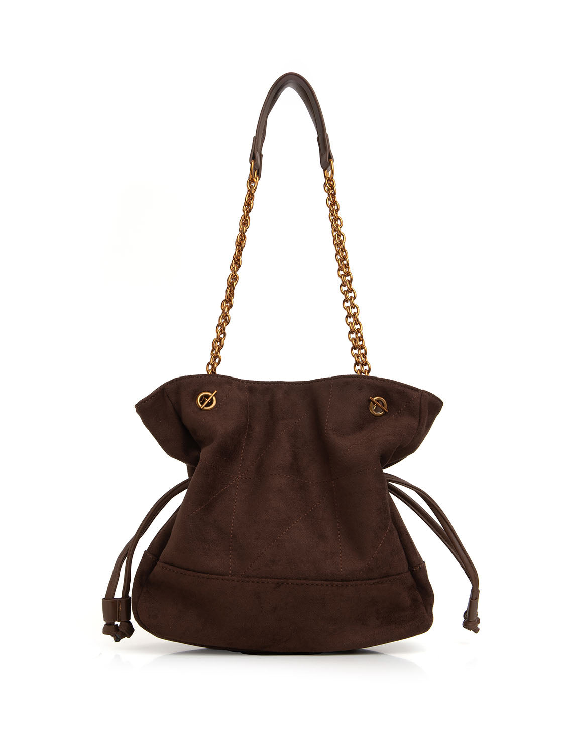 Borsa slouchy trapuntata - CAFFÈ