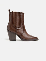 Camperos ankle boot with elastic ankle - BROWN