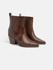 Camperos ankle boot with elastic ankle - BROWN