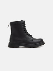 Rubber sole ankle boot - BLACK