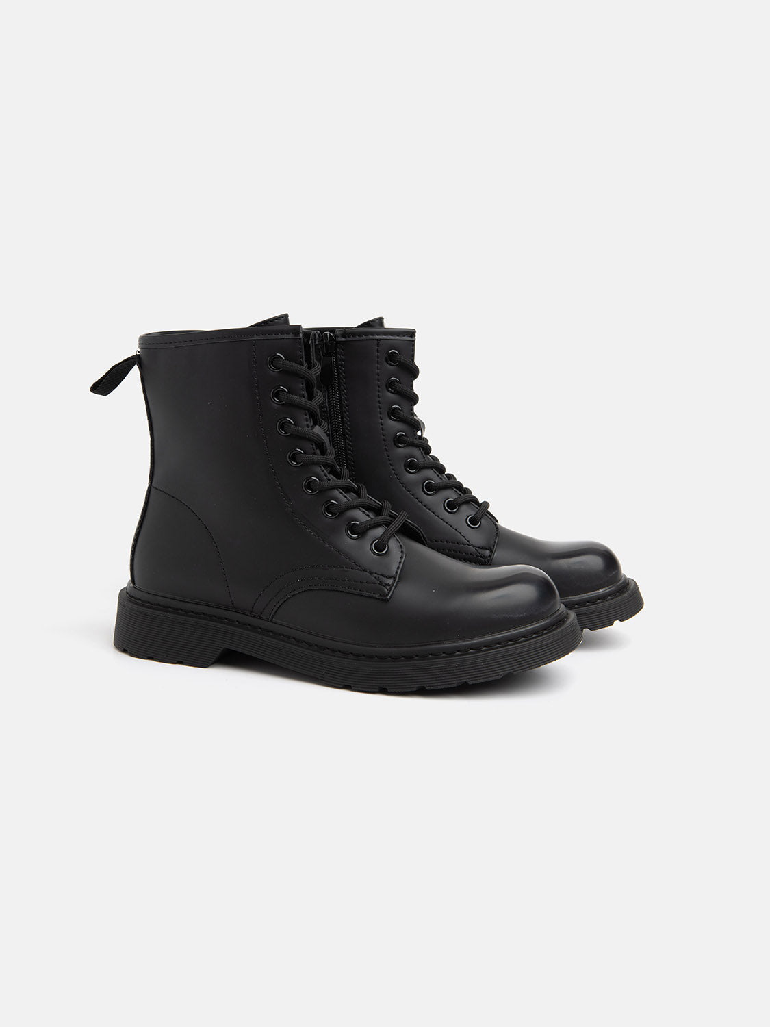 Rubber sole ankle boot - BLACK