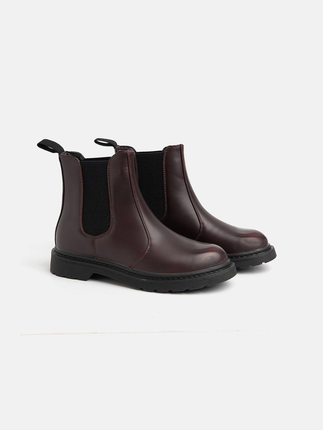 Chelsea boot with rubber sole - BORDEAUX