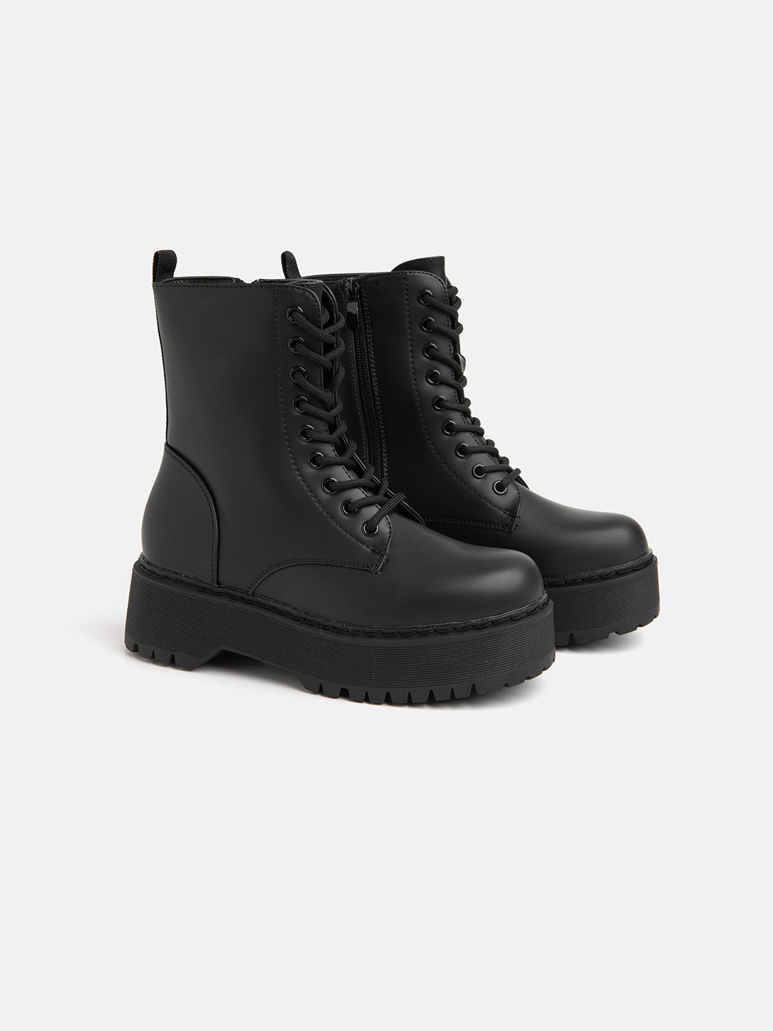 Platform ankle boot - BLACK