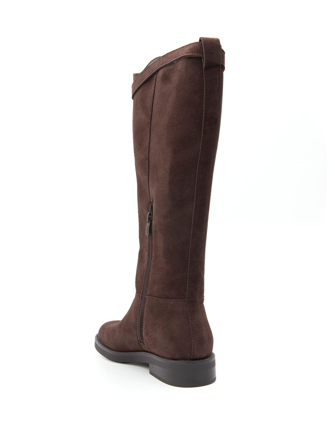 Stivale riding in vera pelle - MARRONE SUEDE