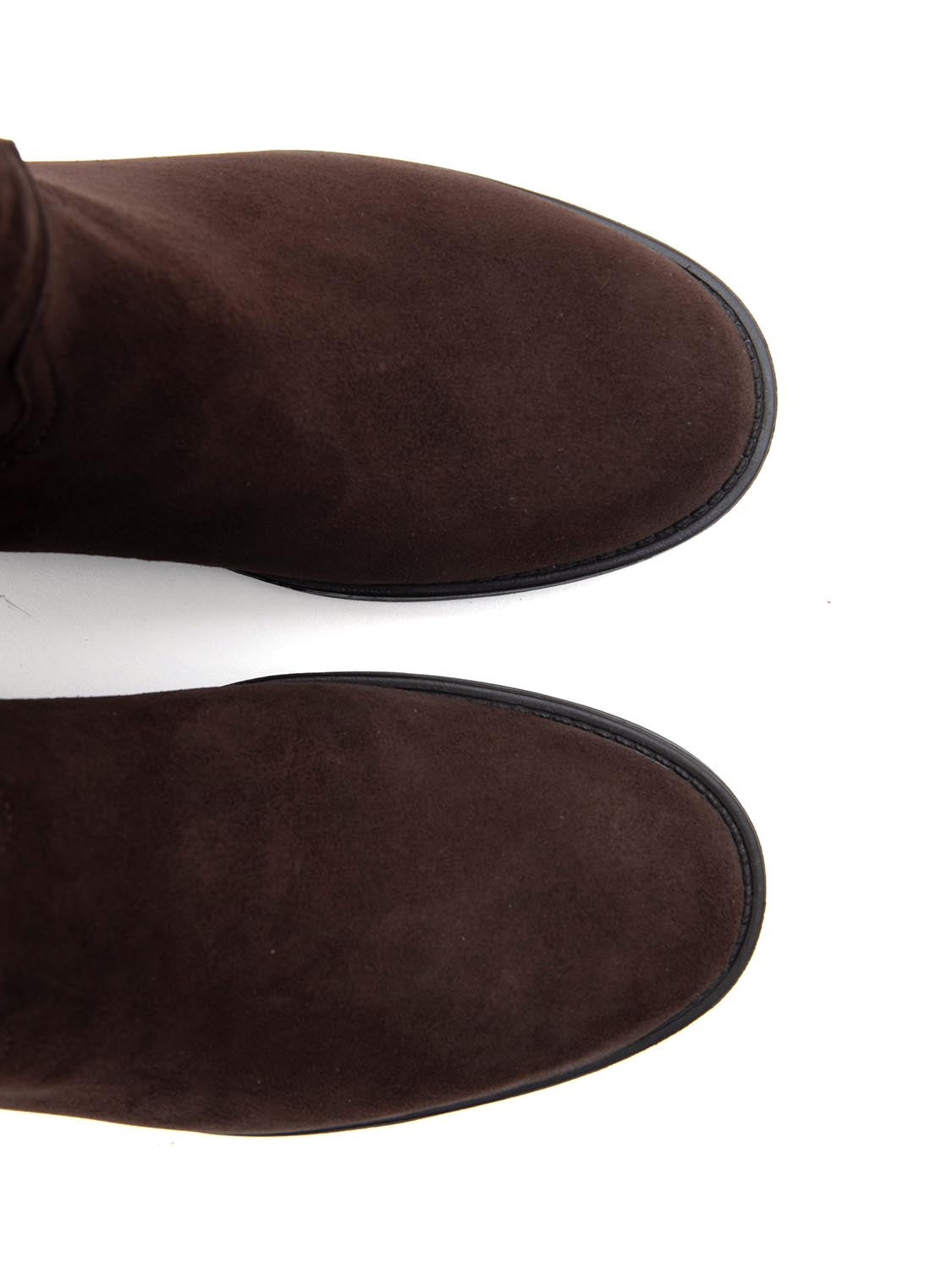 Stivale riding in vera pelle - MARRONE SUEDE