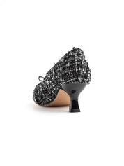 Patterned bouclé pumps - BLACK