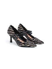 Decolleté zebrato con cinturini - ZEBRA