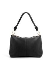 Borsa con dettagli nodo media - NERO