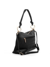 Borsa con dettagli nodo media - NERO