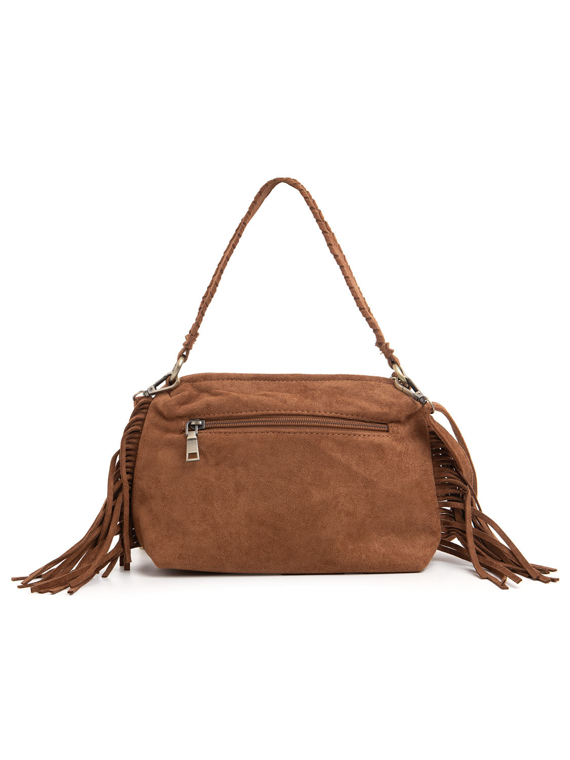 Borsa boho con frange - CAFFÈ