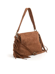 Borsa boho con frange - CAFFÈ
