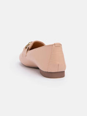 Bamboo horsebit moccasin - NUDE