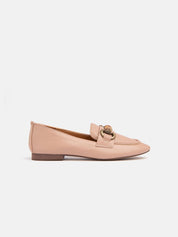 Bamboo horsebit moccasin - NUDE