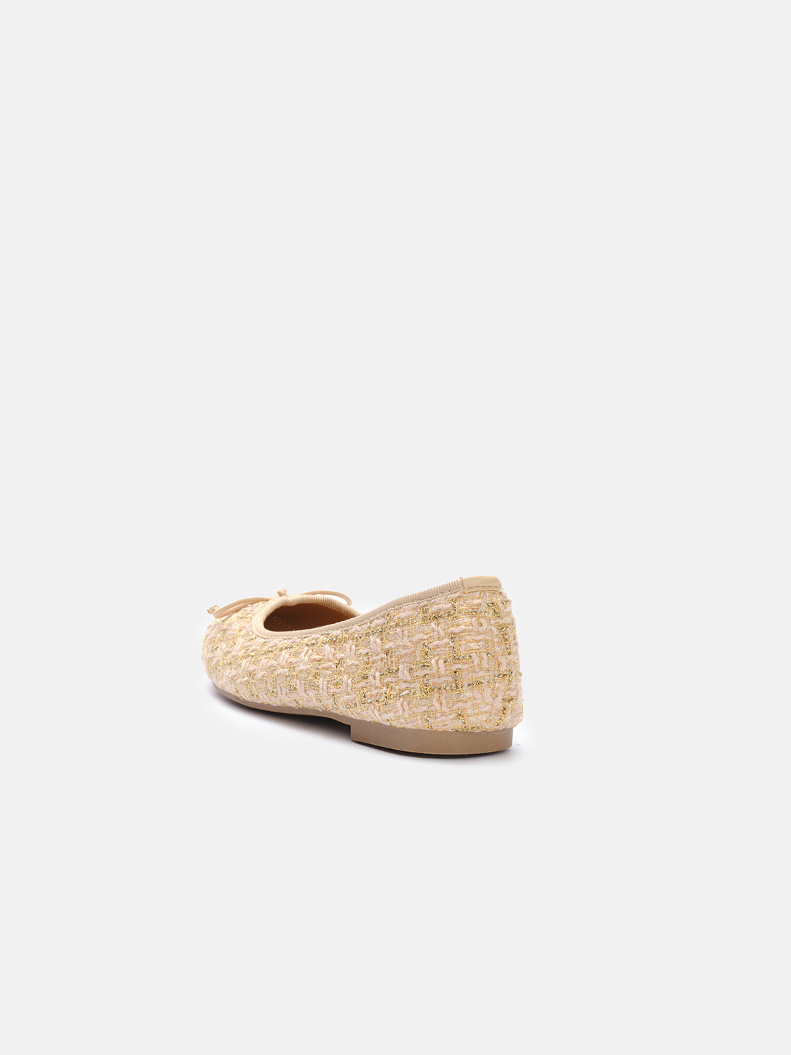 Bouclè ballet flat - BEIGE