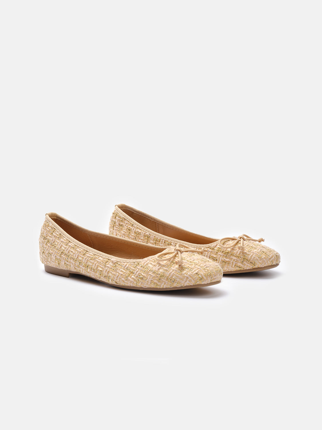 Bouclè ballet flat - BEIGE