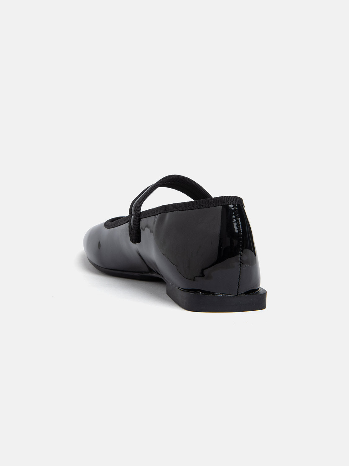 Ballerina with strap and square toe - BLACK