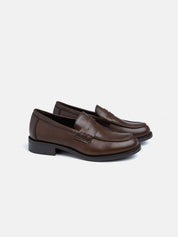 Penny Band Moccasin with Smooth Bottom - BROWN