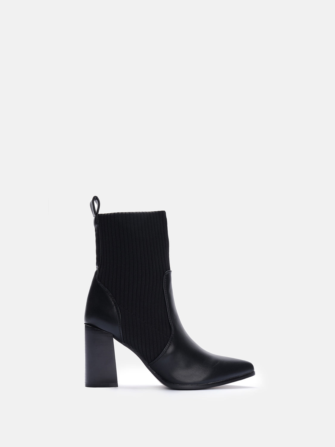 Combined ankle boot heel 8 - BLACK