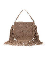 Borsa boho con intagli - CAMMELLO