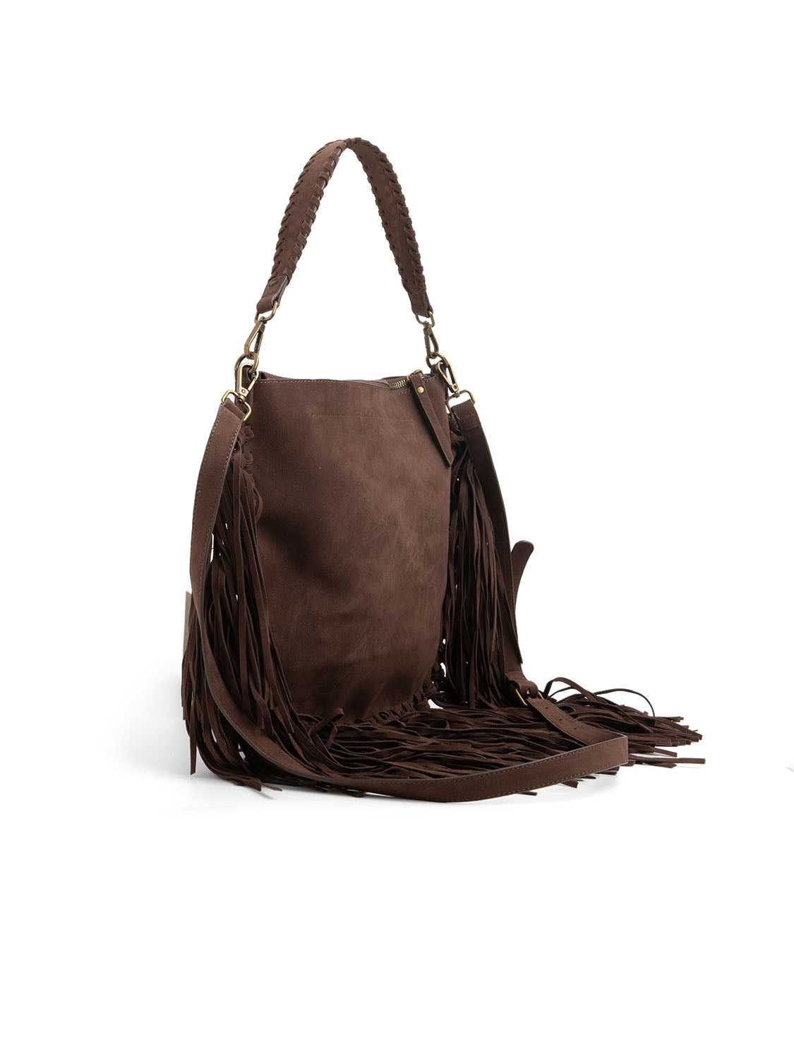 Borsa boho con intagli - CAFFÈ