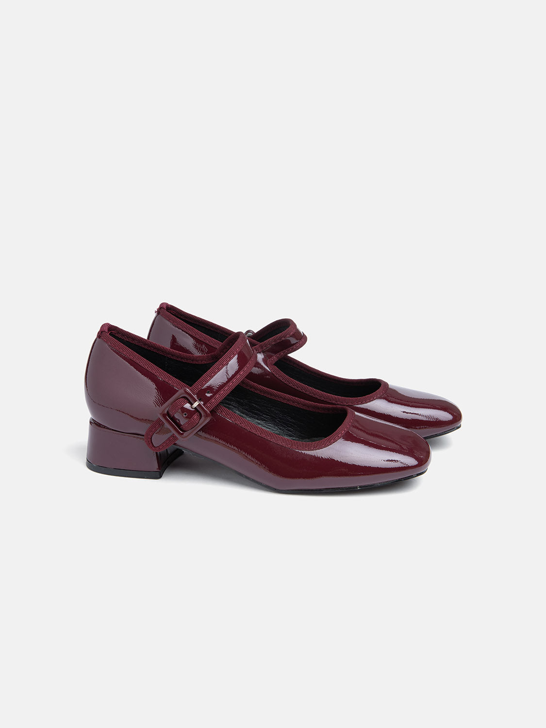 Mary Jane with 3 heel and strap - BORDEAUX