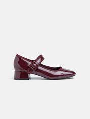 Mary Jane with 3 heel and strap - BORDEAUX