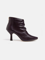 Embossed 8-heel ankle boot - BORDEAUX