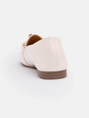 Mocassino slim-line con catena - BIANCO