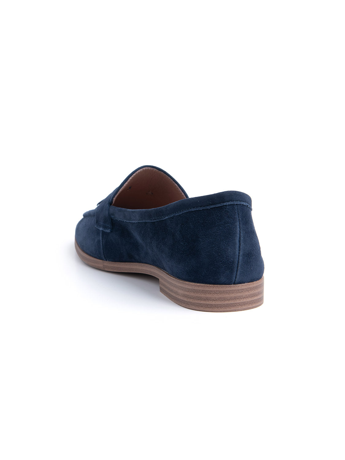 Mocassino in camoscio con nappine - BLU NAVY