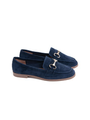 Mocassino con morsetto punta quadrata - BLU NAVY