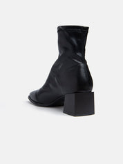 5cm Trapeze Heel Ankle Boot - BLACK