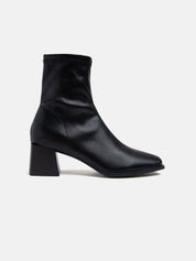 5cm Trapeze Heel Ankle Boot - BLACK