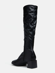 High boot with tight shaft - BLACK