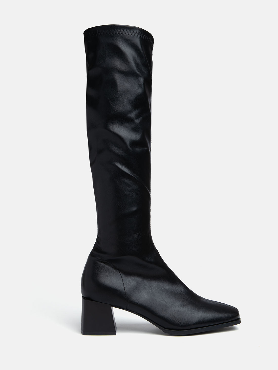 High boot with tight shaft - BLACK