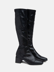 High boot with tight shaft - BLACK