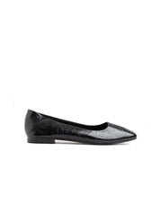 Square-toe ballerina - BLACK