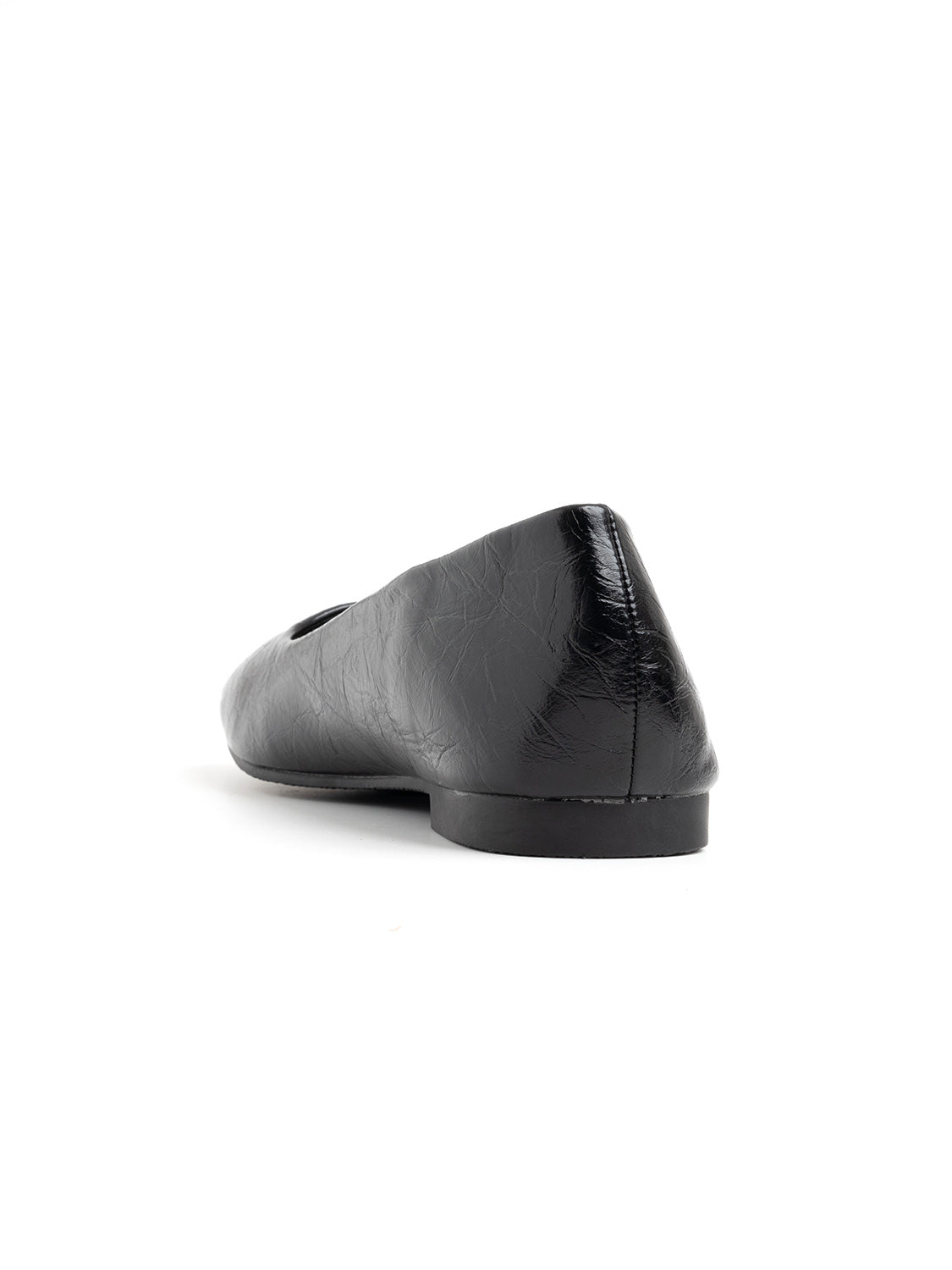 Square-toe ballerina - BLACK
